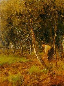 A Woman Gathering Wood by Willem Maris
