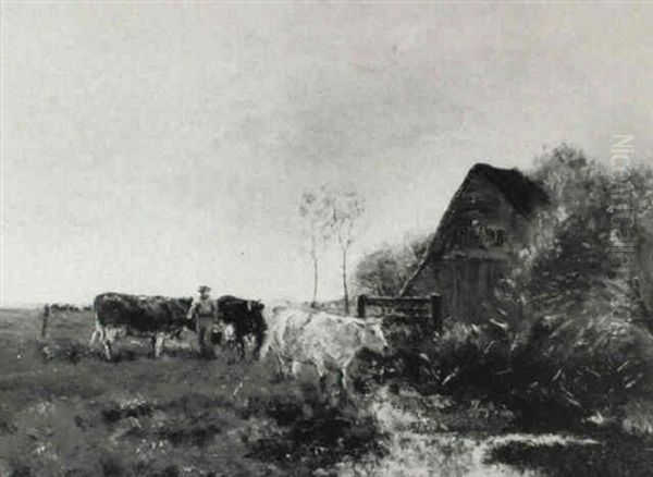 Cows By A Shed - view 1