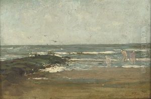 Paddling In The Sea by Willem Matthijs Maris