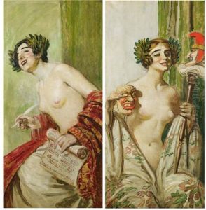 Le Masque (+ La Lettre; Pair) by Lajos Mark