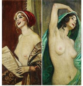 Les Elegantes (pair) by Lajos Mark