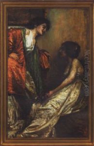 The Red Kimono by Lajos Mark
