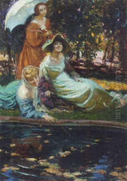 Ladies On A Riverbank - view 1