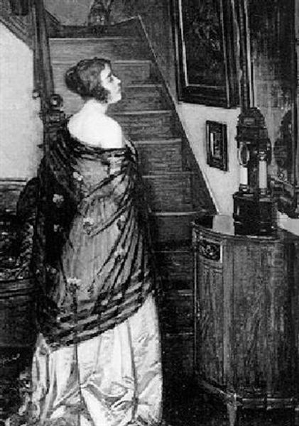 Lady Ascending A Staircase - view 1