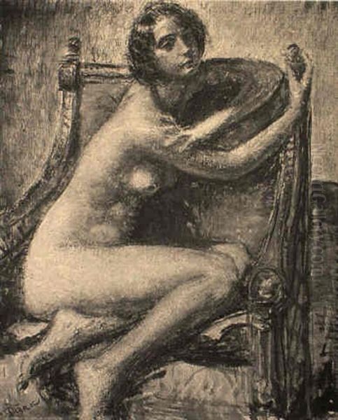 Nude In A Gilded Armchair - view 1