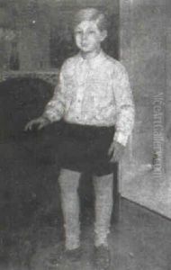 Portrait Of A Young Boy by Lajos Mark