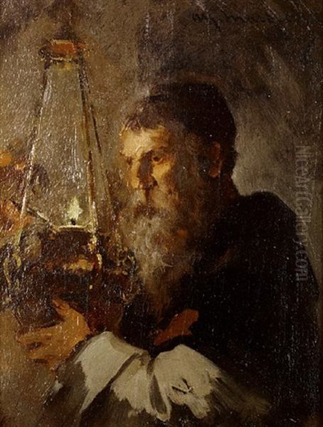 Lighting The Sabbath Lamp - view 1