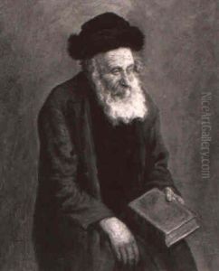 A Seated Rabbi by Arthur Markewitsch