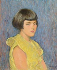 Girl In Yellow by Casimir (Count) Markievicz