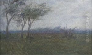Wooded Landscape by Casimir (Count) Markievicz