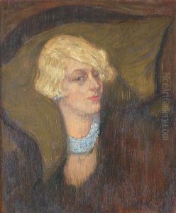 Femme Au Collier De Perles by Casimir (Count) Markievicz
