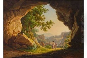 Venus Und Amor Vor Dem Eingang Zu Einer Hohle by Karoly Marko the Elder