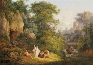 Mythological Scene In A Rocky Landscape Mythological Scene In A Rocky Landscape