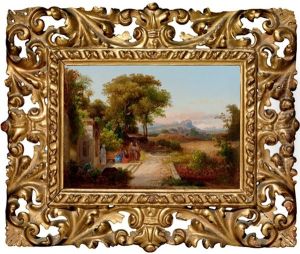 Scene In Italian Landscape by Karoly Marko the Elder
