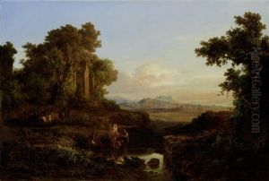 Landschaft Mit Der Taufe Christi Am Jordan by Karoly Marko the Elder