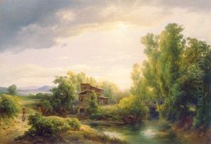 Stream With Water-mill