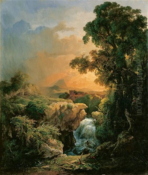 Landschaft Mit Wasserfall - view 1
