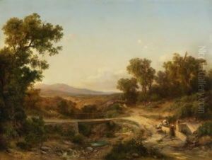 Sudliche Mittelsgebirglandschaft Mit Magden Am Brunnen Vorn