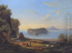 Antike Landschaft Mit Figurlicher Staffage Antike Landschaft Mit Figurlicher Staffage