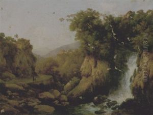 Veduta Di Tivoli Con Il Tempio Di Vesta by Karoly Marko the Elder
