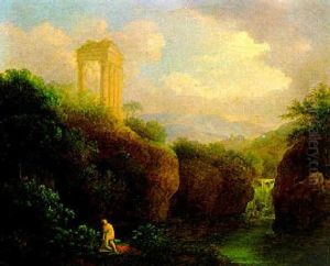 Idyllische Landschaft Mit Figurlicher Staffage by Karoly Marko the Elder
