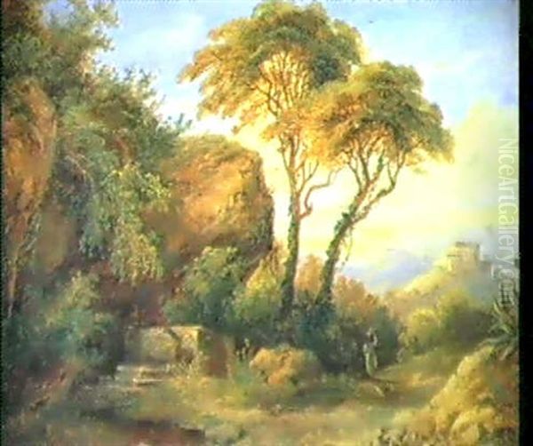 Sudliche Landschaft Mit Figurlicher Staffage - view 1