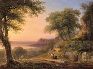Italian Landscape by Karoly Marko the Younger