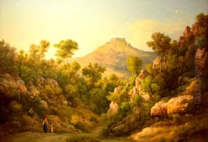 Castello Della Verruca Near Pisa by Karoly Marko the Younger