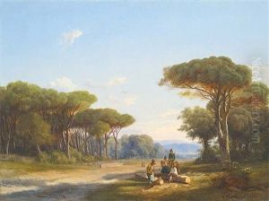 Scene On The Lawn by Karoly Marko the Younger