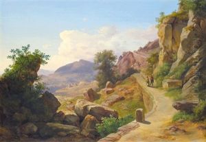 Family On Their Way To The Market by Karoly Marko the Younger