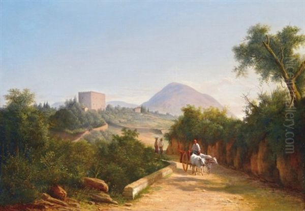 Mountain Street With Figures - view 1