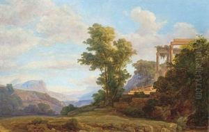 Italian Landscape by Karoly Marko the Younger