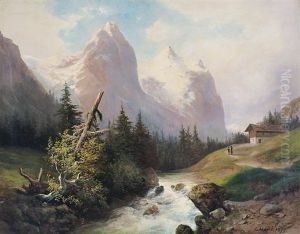 Paesaggio Con Torrente by Karoly Marko the Younger