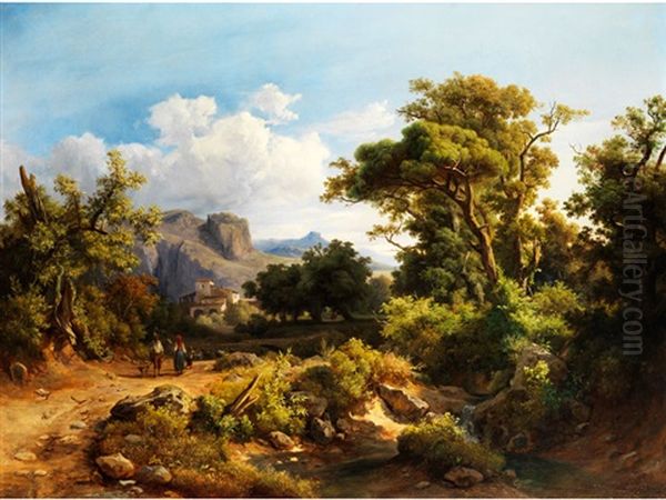 Italienische Landschaft Mit Figurenstaffage - view 1