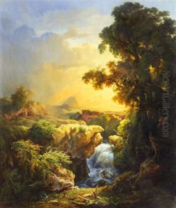 Italian Landscape by Karoly Marko the Younger