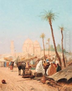 An Arab Market by L. Bernard