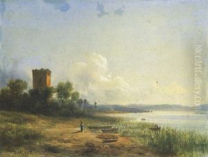 A Trasimeno To Latkepe (the View Of Trasimeno Lake) by Karoly Marko the Younger