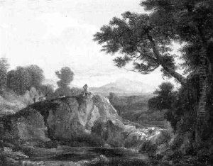 Weite Landschaft Mit Ziegenhirten by Karoly Marko the Younger