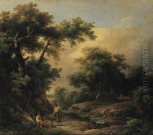 Paesaggio Con Figure by Karoly Marko the Younger