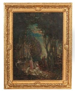 Barbizon School Forest Scene
