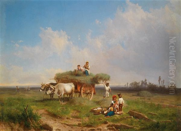 Rast Bei Der Ernte In Italienischer Landschaft - view 1