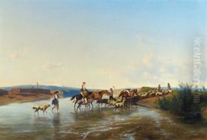 Tierherde In Der Campagna by Andras Marko