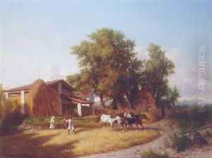 Threshing The Wheat by Andras Marko