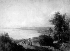 Home Along The Lake Road: A Panoramic View by Andras Marko