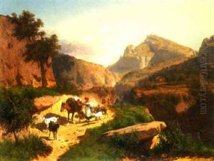 A Shepherd Family In A Mountainous Landscape A Shepherd Family In A Mountainous Landscape