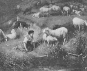 Shepherd And His Flock by Andras Marko