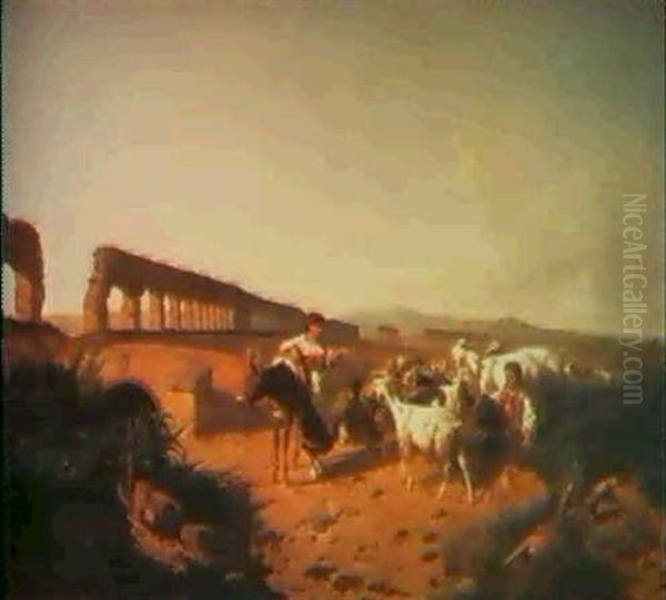 Goatherders In The Roman Campagna - view 1