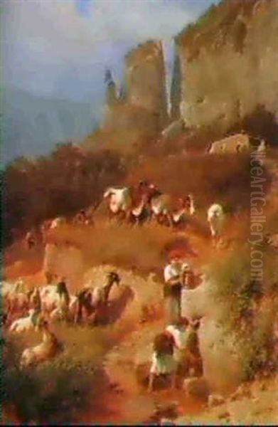 A Pastoral Scene In The Mountains - view 1