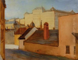 View Of Budapest by Erno (Ernst) Marko