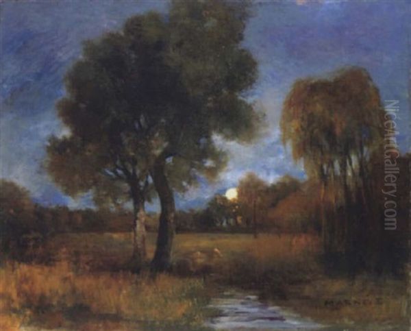 Herbstlandschaft Im Mondschein - view 1